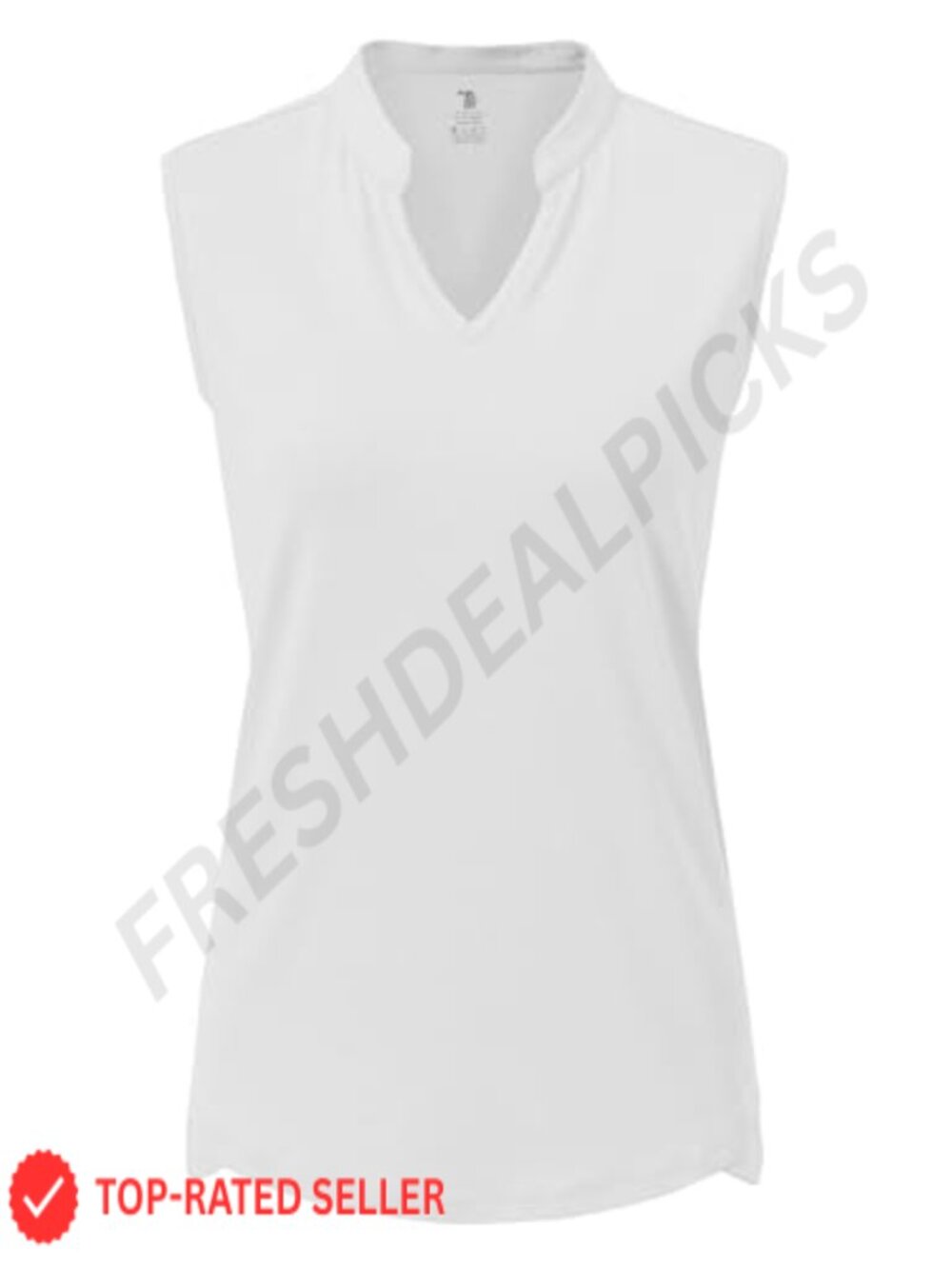Sleeveless Golf Polo Tank Top Moisture Wicking UPF 50+ V-Neck